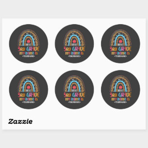 Hello Third Grade My Name is...Back to School Gift Classic Round Sticker