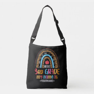Hello Third Grade My Name is...Back to School Gift Crossbody Bag