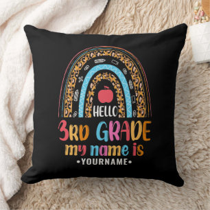 Hello Third Grade My Name is...Back to School Gift Cushion