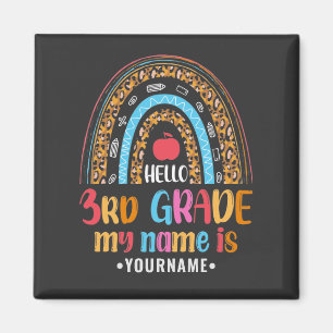 Hello Third Grade My Name is...Back to School Gift Magnet