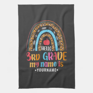 Hello Third Grade My Name is...Back to School Gift Tea Towel