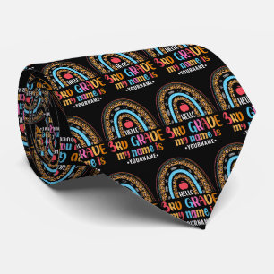 Hello Third Grade My Name is...Back to School Gift Tie