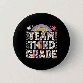 Hello Third Grade Rainbow Teacher Clroom Ck To Sch 6 Cm Round Badge
