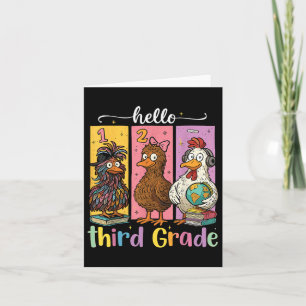Hello Third Grade Shirt Card