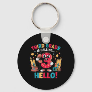 Hello Third Grade Shirt - Girls 3rd Grade Outfit,  Key Ring