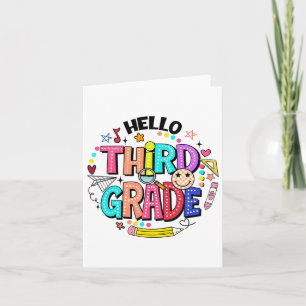 Hello Third Grade Team 3rd Grade Back To School Te Card