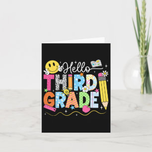 Hello Third Grade Team 3rd Grade Back To School Te Card