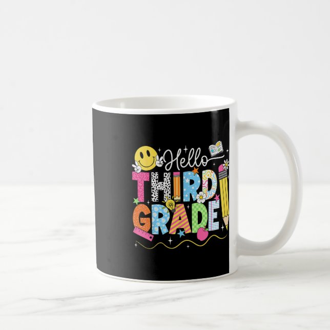 Hello Third Grade Team 3rd Grade Back To School Te Coffee Mug (Right)