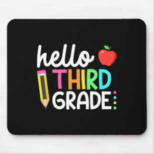 Hello Third Grade Team 3rd Grade Back to School Te Mouse Pad