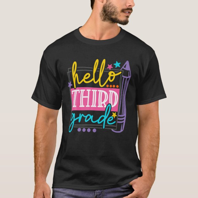 Hello Third Grade Team 3Rd Grade Back To School Te T-Shirt (Front)