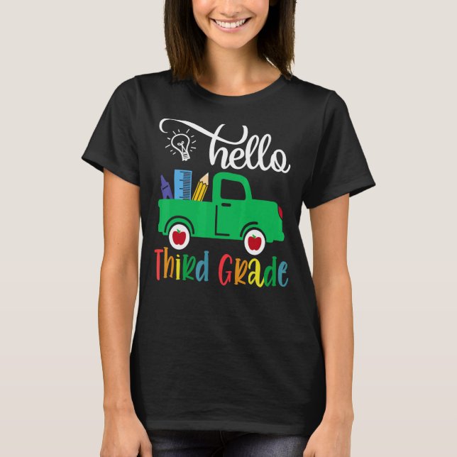 Hello Third Grade Team 3rd Grade Back To School Te T-Shirt (Front)