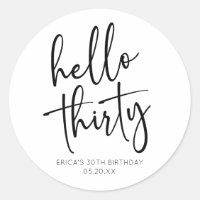 Hello Thirty Minimalist 30th Birthday Party