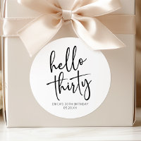 Hello Thirty Minimalist 30th Birthday Party