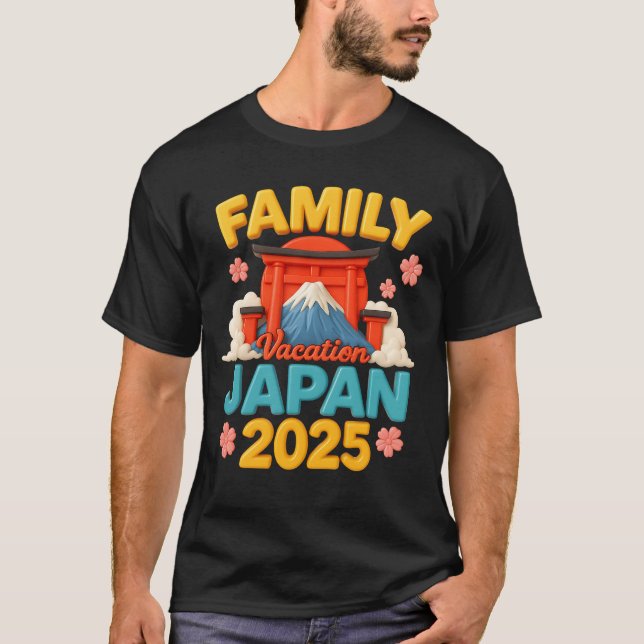 Hello Tokyo Japan Family Vacation 2025 Souvenir Fu T-Shirt (Front)
