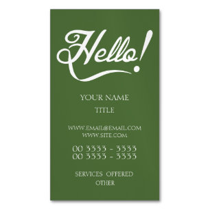 Hello -  Tree Top Magnetic Business Card