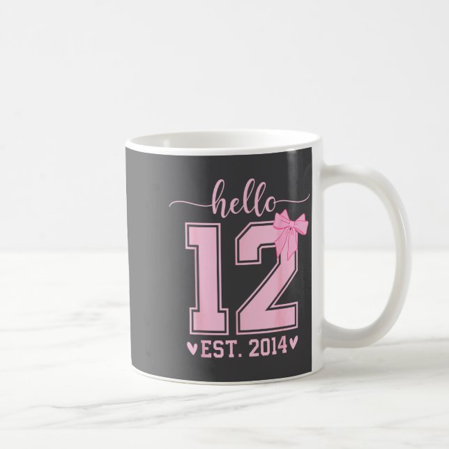 Hello Twelve Est 2014 12th Birthday Coquette 12 Ye Coffee Mug (Right)