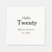 Hello twenty birthday add name est. Add year minim