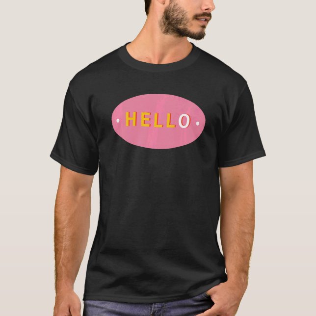 HELLO vintage vibes   T-Shirt (Front)