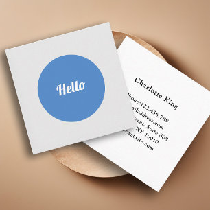 "Hello!" Visitenkarte Square Business Card