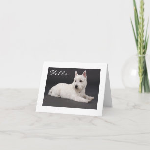 Hello West Highland Terrier Blank Note Card