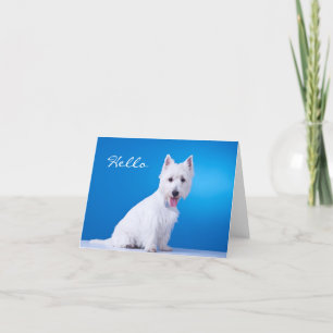 Hello West Highland Terrier Blank Note Card