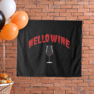 Hello Wine - A Halloween Photo Booth Tapestry