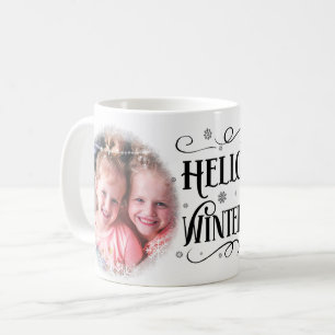 Hello Winter 2 Photo Holiday Coffee Mug