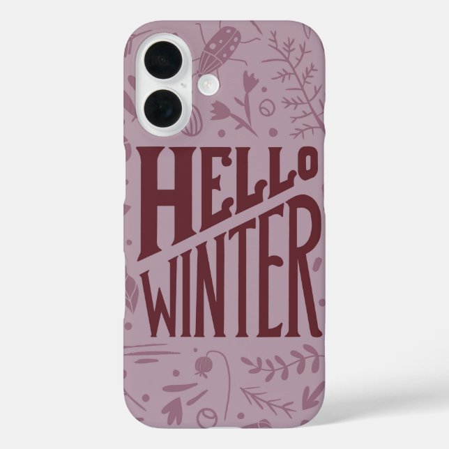Hello Winter Botanical Case-Mate iPhone Case (Back)