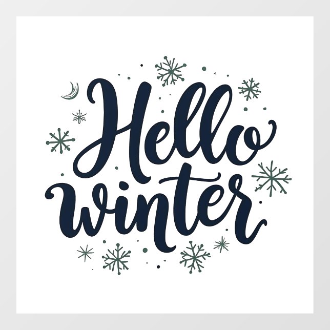 Hello Winter Christmas Snowflake Winter Season  (Sheet)