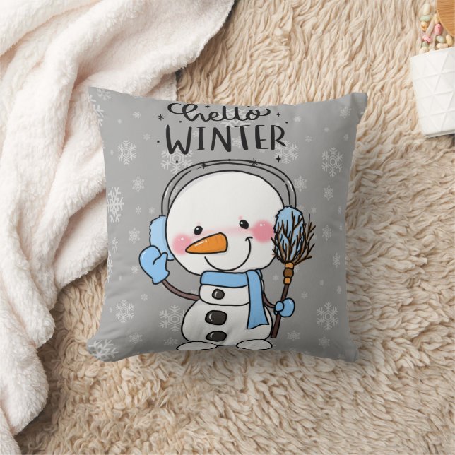hello winter  cushion (Blanket)