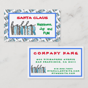 Hello Winter Customise Business Card
