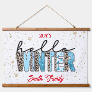 Hello Winter Customise Hanging Tapestry