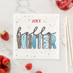 Hello Winter Customise Napkin