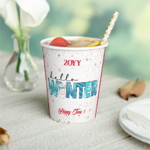 Hello Winter Customise Paper Cups