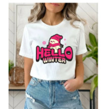 Hello Winter Cute Snowman