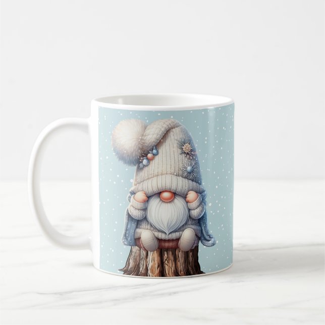 Hello Winter Gnome Coffee Mug (Left)