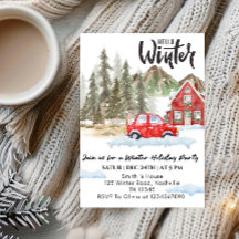 Hello Winter Holiday party -Snowflake Winter Party