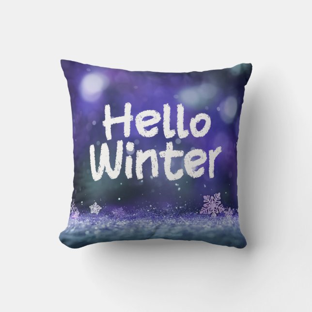 Hello Winter Holiday winter Cushion (Front)
