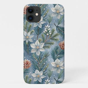 Hello Winter Pines & Flowers iPhone 11 Case