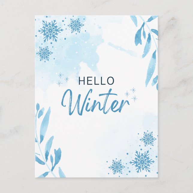Hello winter  postcard (Front)