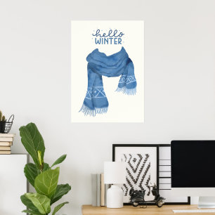 Hello winter poster