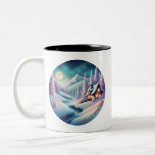 Hello Winter Two-Tone Coffee Mug