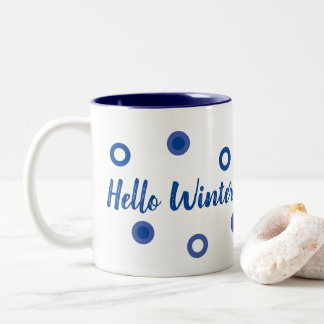 Hello Winter Two-Tone Coffee Mug