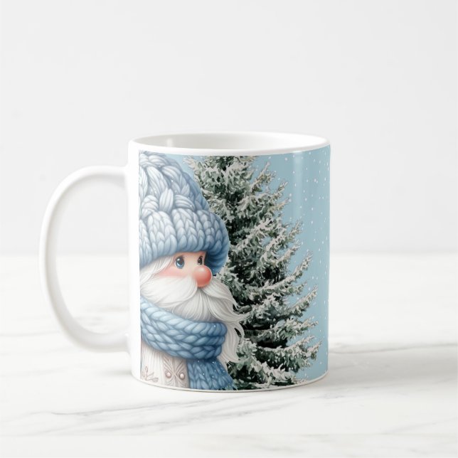 Hello Winter Winter Gnome Ceramic Mug  (Left)