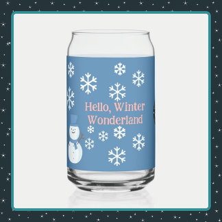 Hello, Winter Wonderland Can Glass