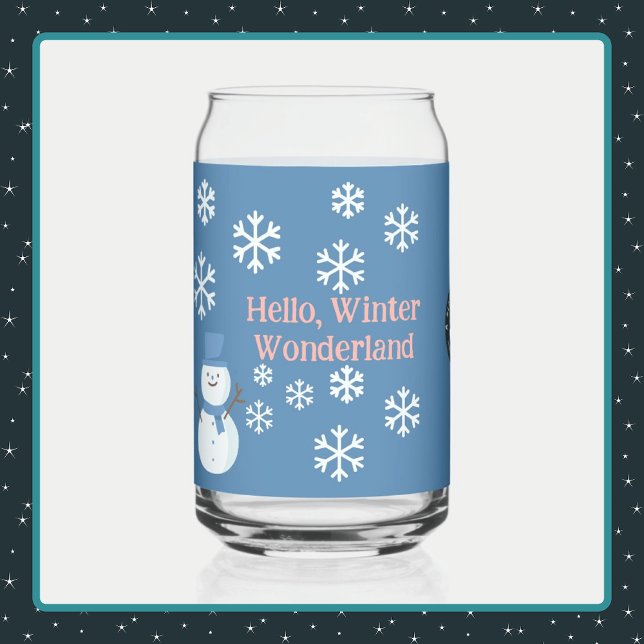 Hello, Winter Wonderland Can Glass (Set of 1)