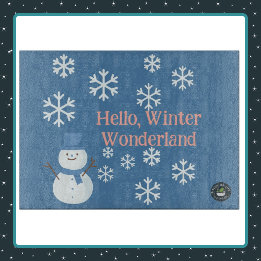 Hello, Winter Wonderland Decorative Glass Cutting Board