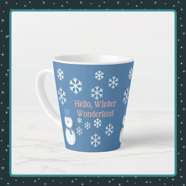 Hello, Winter Wonderland Latte Mug (Hello, Winter Wonderland Latte Mug - 12 oz)