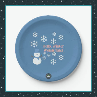 Hello, Winter Wonderland Paper Plate