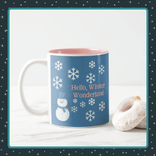 Hello, Winter Wonderland Two-Tone Coffee Mug